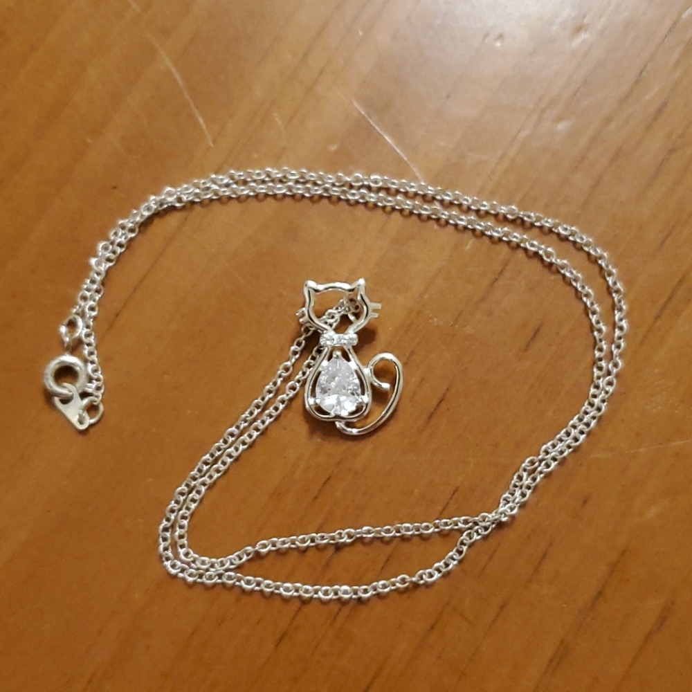 Silver Cat Necklace